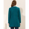 INSPIRE CHIC Women's Mid-thigh Collarless Single Breasted Outwear Winter Overcoat - 4 of 4