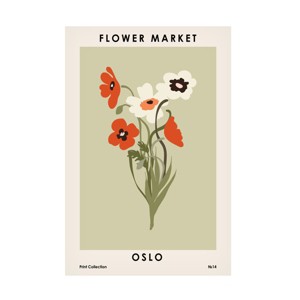Canvas Wall Art - NKTN   'Flower Market Oslo' Wall Art for Living Room, Bedroom, or Office Décor by Trademark Fine Art - 1 of 4