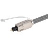 Monoprice Premium S/PDIF (Toslink) Digital Optical Audio Cable - Silver - 3 Feet | Heavy Duty Mesh Jacket, Metal Connector Heads, For Play Station, - 2 of 4