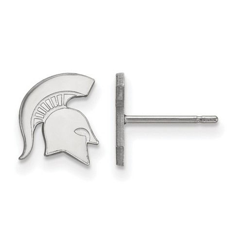 Black Bow Jewelry Sterling Silver Michigan State Spartans NCAA Post Earring - image 1 of 3