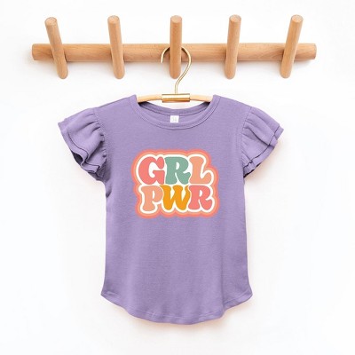 The Juniper Shop Girl Power Retro Toddler Flutter Sleeve Tee