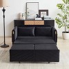 NicBex Convertible Sofa Bed Couch with Arm Pockets & Adjustable Backs,Velvet Upholstered Loveseat Sofa for Living Room,Bedroom - 4 of 4