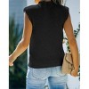 Clearlove Women's Mock Neck Knit Sweater Vest Sleeveless Casual Trendy Summer Ribbed Pullover Tank Tops - 2 of 2