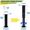 Aoibox Adjustable Height Bed Support Legs Heavy Duty Furniture Replacement for Bed Frame Slat Sofa Table Black 4PCS - 2 of 4