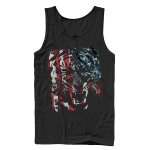 Men's Lost Gods Tiger Growl American Flag Tank Top - 1 of 4