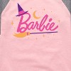 Girls' - Barbie - Barbie Witch Logo Shirt Tail Raglan Graphic T-shirt - 2 of 4