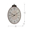 Cesicia 18" x 29" Antique White Oval Wall Clock, Vintage Home Decor Clock - 4 of 4