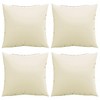 vidaXL Sofa Cushions 4 pcs Cream 23.6"x23.6" Fabric - 4 of 4