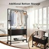 Multifunctional Freestanding Coat Rack with Storage Baskets & Wheels, Metal Garment Organizer with Shoe Rack, Space-Saving Entryway & Bedroom Storag - 2 of 4