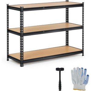 Heavy Duty 3-Tier Adjustable Garage Shelving Unit, Supports up to 1320 lbs, Metal Storage Rack with MDF Shelves - 1 of 4