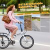 Gulches City Folding Bike 24inch, steel frame, 7speed Shimano gear system, dual V-brakes, 24inch×1.5inch black anti-slip tires - 4 of 4