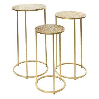 Set of 3 Glam Metal Accent Tables Gold - Olivia & May