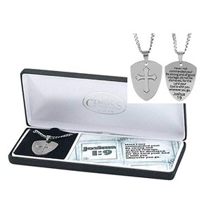 Cherishables Cross Shield Stainless Steel 24 inch Men's Pendant Necklace - 1 of 1