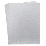 Bright Creations 30 Sheets Double-Sided Silver Glitter Cardstock Paper for DIY Crafts, Card Making, Invitations, 300GSM, 8.5 x 11 In