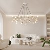 41" Modern Chandelier Branch Design with Frosted Tubes, Adjustable Height (No Bulb) - 3 of 4