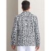 INSPIRE CHIC Men's Party Festival Peak Lapel Double-Breasted Animal Print Blazer - 3 of 4