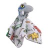 NoJo -Welcome to the Universe Baby - Jurassic World Grey, Green, Orange and Yellow, Grey Plush Dinosaur Raptor Security Baby Blanket - 2 of 4