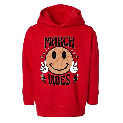 The Juniper Shop March Vibes Basketball Toddler Graphic Hoodie