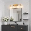 DORESshop Vintage Industrial 4-Light Vanity Light, E26 Base, Non-Integrated, Clear Cylinder Glass Shades, Brass Finish, Bulbs Not Included - 4 of 4
