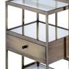 Royal Hampton Nesting Tables Set, Clear Glass &  Brass, 2 Piece Pack - 3 of 4