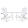 Folding Adirondack Chair Set Of 2,Wooden Outdoor Adirondack Chair With Armrests,All-Weather Adirondack Chair For Patio,Garden-Cuddlewood - 3 of 4