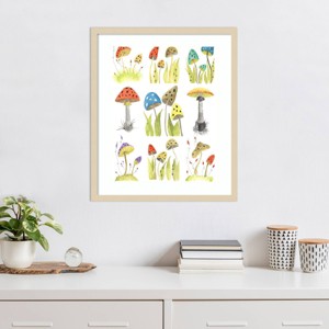 Amanti Art Mushroom Haven Grid by Gayle Martin Legner Wood Framed Wall Art Print - 1 of 4