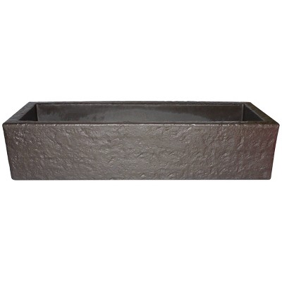 Extra Large Bronze Resin Rectangular Trough Planter
