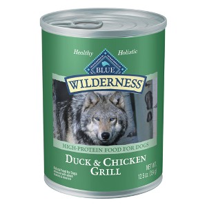 Blue Buffalo Wilderness High Protein Natural Adult Wet Dog Food Duck & Chicken Grill - 12.5oz - 1 of 4