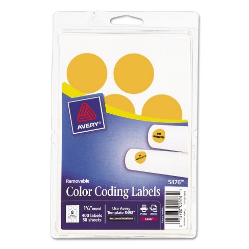 Avery Print/Write Self-Adhesive Removable Labels 0.75 Inch Diameter Red  1008 per Pack (5466) 5466