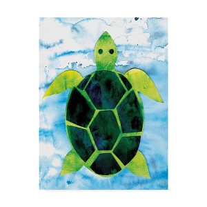 Summer Tali Hilty Sea Turtle Unframed Wall - Trademark Fine Art - 1 of 4