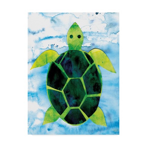 Summer Tali Hilty Sea Turtle Unframed Wall - Trademark Fine Art - image 1 of 4