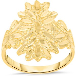 10k Yellow Gold 18.5mm Floral Burst Ring - 1 of 4