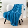 PAVILIA Fleece Pom Pom Blanket Throw for Sofa Bed, Soft Lightweight Pompom Fringe Blanket for Couch - 4 of 4