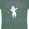 Women's - Instant Message - Aunticorn Short Sleeve Graphic T-Shirt - 2 of 4