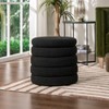 NicBex Modern 19" Round Storage Ottoman Wood Footstools with Boucle Fabric for Bedroom and Living Room - 2 of 4