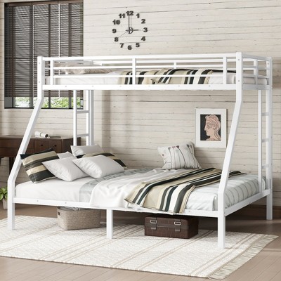 Lycvki Metal Twin XL over Queen Bunk Bed Noise Reduced,No Box Spring Needed