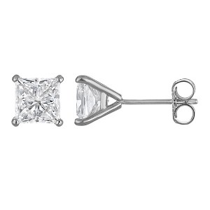 Naturalux 14K Yellow Gold 2 CT Lab Grown Diamond Solitaire Stud Earrings - 1 of 4