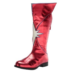 Ellie Shoes 1.5" Heel Women's Knee High Superhero Boot Red - 1 of 4