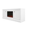 Bernadette Slim Electric Fireplace TV Stand in White by Real Flame - 4 of 4