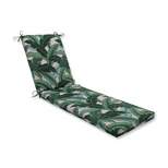 80" x 23" x 3" Swaying Palms Capri Outdoor Chaise Lounge Cushion Blue - Pillow Perfect