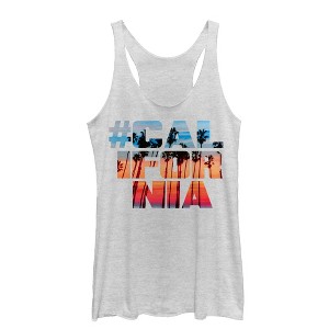Women's Lost Gods Hashtag California Sunset Racerback Tank Top - 1 of 3