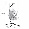 DSVIMOY Egg Chairs, Patio Egg Chair with Stand, Patio Foldable Egg Chair for Bedroom Living Room Balcony, Grey, 37"*36.61"*78.74" - 3 of 4