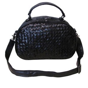 AmeriLeather Beckett Woven Leather Handbag – Top Zip Cowhide Shoulder Bag with Bonus Coin Purse, 12.5" L x 8" H x 4" W - 1 of 4