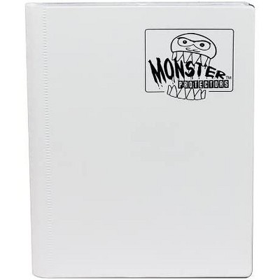 Monster Binder - 4 Pocket Matte White Album with White Pages (Limited Edition) - Holds 160 Yugioh  Magic  and Pokemon Cards