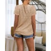 Imily Bela Women's Crochet Short Sleeve Top Drawstring Shirt Lace-Up Beach Top - 2 of 4
