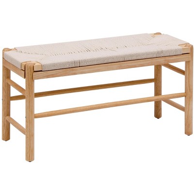 Nordlys Rope and Wood Storage Bench Exotic Boho Entry