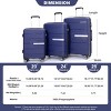 3 Piece Hardside Luggage Set with Spinner Wheels and TSA Lock for Travel, Lightweight Suitcases 20/24/28 Inch – Cuddlewood - 4 of 4