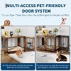Dog Crate Furniture, Large Indoor Wooden Dog Bed Side Table with 3 Doors, Suitable for Medium to Large Dogs, Chew-Resistant Dog Crate, Brown - 3 of 4