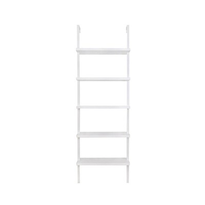 73" Theo 5 Tier Wood Wall Mount Ladder Bookshelf - Nathan James