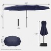 15FT Extra Large Rectangular Patio Umbrella, Outdoor Double Sided Rectangular Market Umbrella With Stand, With Base, Heavy Duty Cantilever Design - 4 of 4